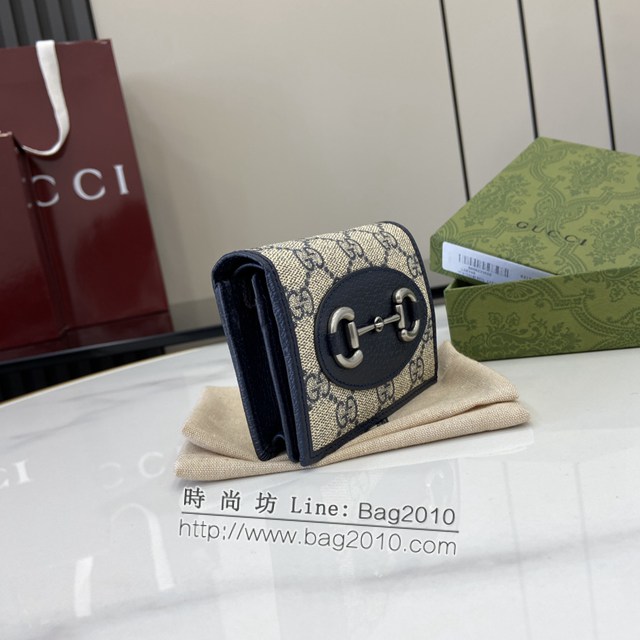 Gucci專櫃古馳最新款Horsebit 1955系列卡包零錢包卡夾 jh2192型號：621887